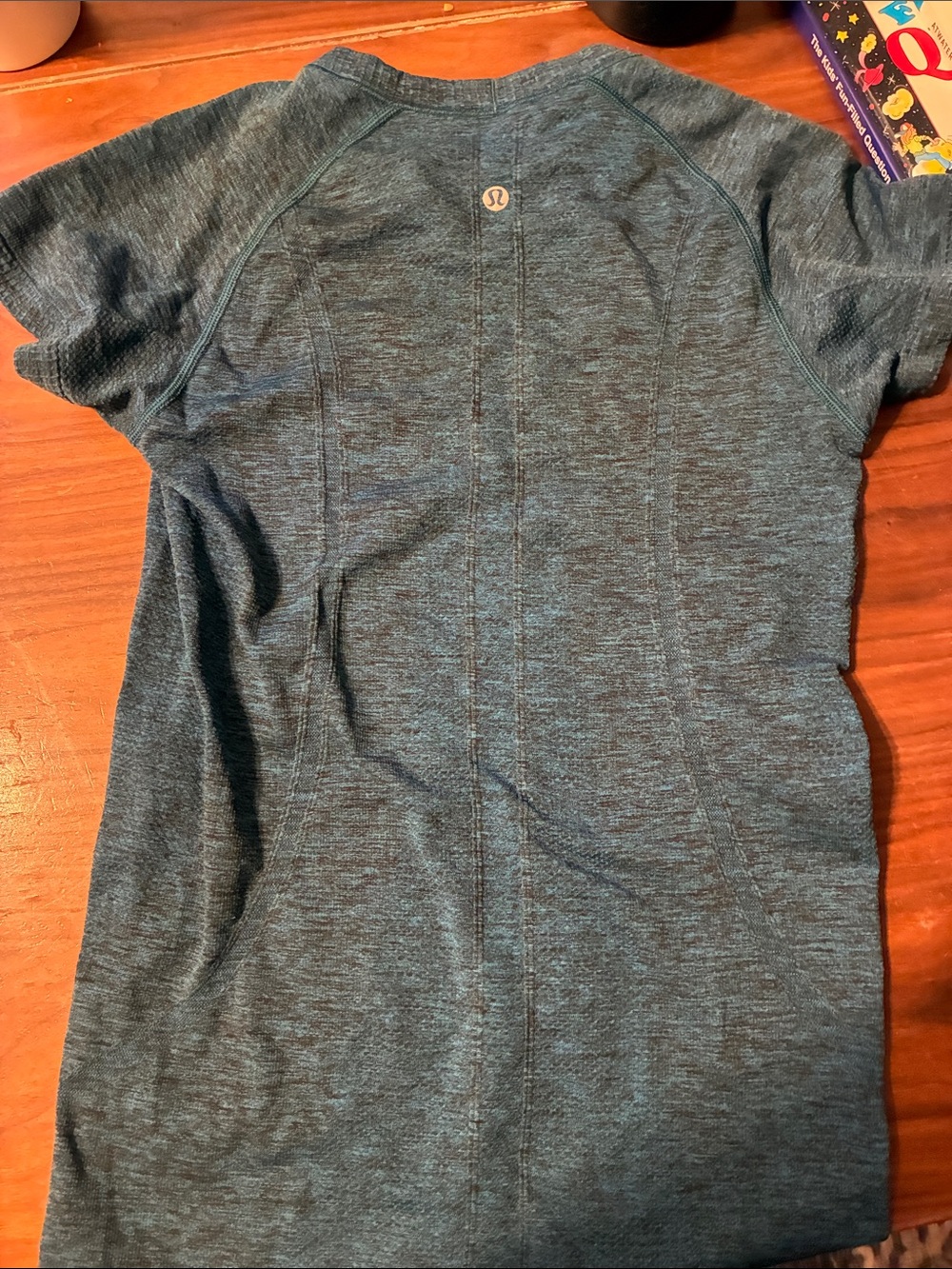 lululemon athletica Kids Heathered Blue-Green Short Sleeve Tee